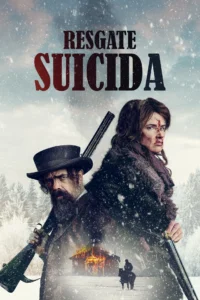 Pôster oficial do filme Resgate Suicida (The Thicket) 2024 com Peter Dinklage e Juliette Lewis em cena dramática de faroeste na neve