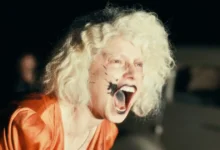 Jessie Buckley em cena intensa do teaser de A Noiva! (2026), filme de ficção científica dirigido por Maggie Gyllenhaal.