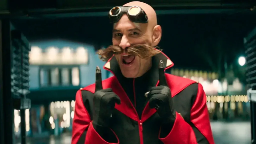 Jim Carrey como Dr. Robotnik nos filmes de Sonic, personagem que pode retornar no teaser de Sonic 4: O Filme