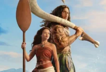 Catherine Laga’aia e Dwayne Johnson como Moana e Maui no live-action de Moana (2026), adaptação da animação da Disney