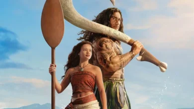 Catherine Laga’aia e Dwayne Johnson como Moana e Maui no live-action de Moana (2026), adaptação da animação da Disney