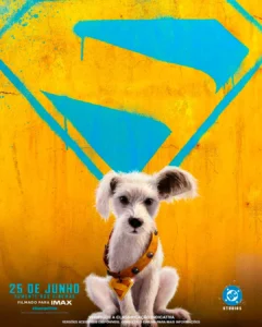 Cartaz oficial de Supergirl mostra Krypto, o Supercão, mascote kryptoniano que acompanha Kara Zor-El.