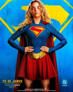 Cartaz oficial de Supergirl apresenta Milly Alcock usando o uniforme da heroína kryptoniana no novo filme da DC Studios.