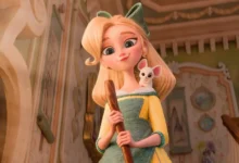 Cinderella em Como Irmãs (Steps, 2026), personagem dublada por Amanda Seyfried, em cena da animação da Netflix com estreia em 20 de novembro de 2026.