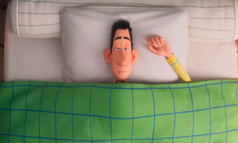 Joe, personagem dublado por Timothée Chalamet em Interligados (2027), aparece deitado na cama ao acordar em cena do teaser de Interligados.