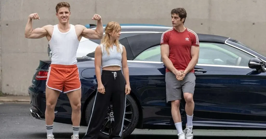 Clara Galle, Nuno Gallego e Agustín Della Corte em Olympo (2025), elenco da nova série Netflix, trio principal.