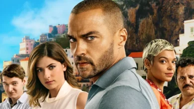Elenco principal de Hotel Costiera (2025), série da Prime Video, com Jean-Hugues Anglade, Jesse Williams, Sam Haygarth, Maria Chiara Giannetta e Jordan Alexandra.