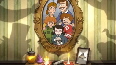 Cena promocional da série animada Hotel Assombrado (Haunted Hotel), criação de Matt Roller para a Netflix.