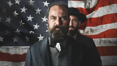 Michael Shannon e Matthew Macfadyen em “Como um Relâmpago”, nova minissérie histórica da Netflix sobre política e assassinato nos Estados Unidos.
