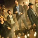 Elenco de Truque de Mestre 3 com Morgan Freeman, Woody Harrelson, Jesse Eisenberg, Isla Fisher, Rosamund Pike, Dominic Sessa, Dave Franco, Justice Smith e Ariana Greenblatt em foto promocional