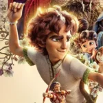 Pôster oficial de “Davi: Nasce Um Rei” (2025), animação dirigida por Brent Dawes, com Davi jovem ao centro e demais personagens ao fundo.