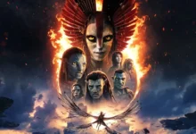 Imagem promocional impressionante de Avatar 3: Fogo e Cinzas com o novo clã do fogo.