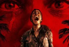 Rachel McAdams coberta de lama e gritando em imagem promocional do filme de terror “Socorro!” (Send Help), dirigido por Sam Raimi.