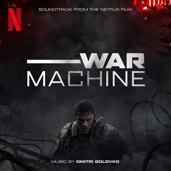 Capa da trilha sonora de Máquina de Guerra (2026), filme da Netflix estrelado por Alan Ritchson, com música composta por Dmitri Golovko