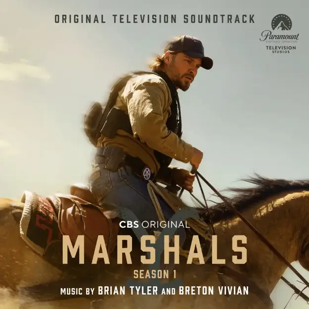 Capa da trilha sonora da série Marshals: Uma História de Yellowstone (2026), com Luke Grimes como Kayce Dutton montado a cavalo