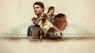 Imagem promocional da minissérie criminal Personas (Legends), da Netflix, baseada em fatos reais, com Tom Burke, Steve Coogan, Tom Hughes, Charlotte Ritchie e Douglas Hodge.