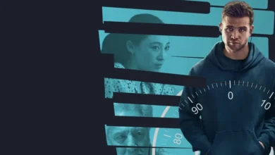Leo Woodall em imagem promocional de O Afinador (2025), filme de suspense estrelado por Havana Rose Liu e Dustin Hoffman, com estreia nos cinemas em junho de 2026.