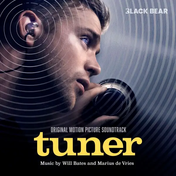 Capa oficial da trilha sonora de O Afinador (2025), com Leo Woodall em destaque. O álbum reúne músicas compostas por Will Bates e Marius de Vries.