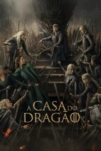 Pôster de A Casa do Dragão 3ª temporada com Rhaenyra Targaryen no Trono de Ferro