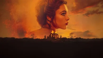 Florence Pugh em imagem de divulgação de A Leste do Éden, minissérie da Netflix com estreia prevista para 2026