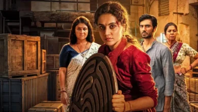 Gandhari (2026), filme da Netflix, com Taapsee Pannu e elenco em cena do thriller de ação