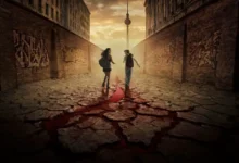 Cidade de Sangue: Lea Drinda e Soma Pysall em imagem promocional da minissérie de suspense do Disney+