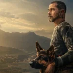 Coração Selvagem (2026): Brad Pitt ao lado de um cão em cenário montanhoso