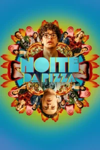 Pôster de Noite da Pizza (Pizza Movie, 2026), com Gaten Matarazzo e Sean Giambrone