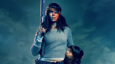 Adria Arjona e Blake Kennedy em cena de Protocolo de Extermínio (2026)
