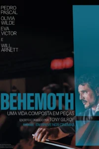 Pôster oficial de Behemoth! Uma Vida Composta em Peças (2026), com Pedro Pascal como Alex Serian, um violoncelista que retorna a Los Angeles após duas décadas viajando pelo mundo.