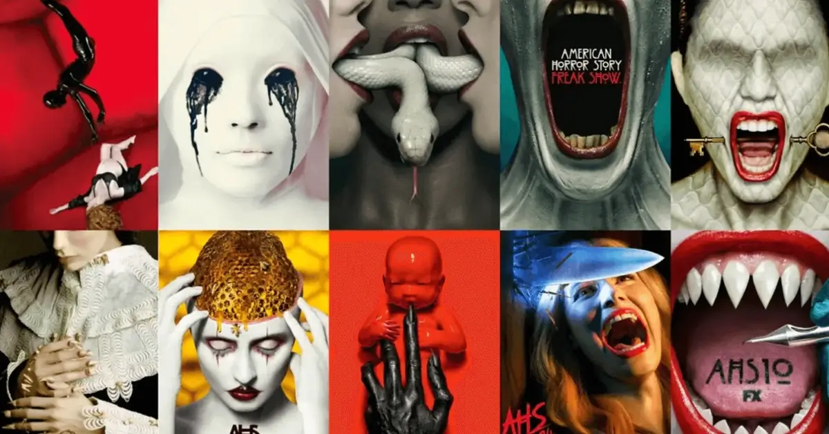 American Horror Story: montagem com imagens marcantes das temporadas da série