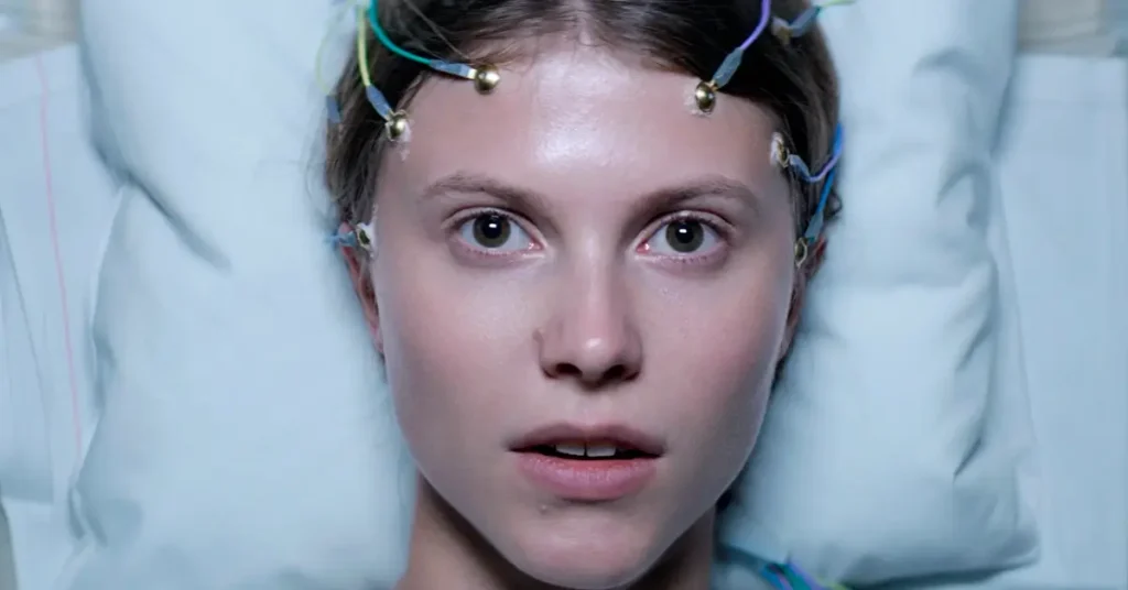 Eili Harboe em cena do filme Thelma (2017), suspense psicológico dirigido por Joachim Trier.