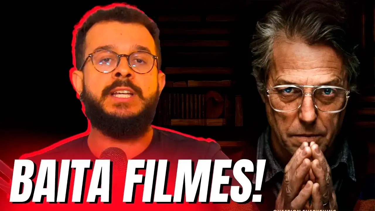 Refúgio Cult comenta novos lançamentos do Prime Video ao lado de imagem promocional de um dos filmes em destaque; texto "Baita filmes!" em destaque.