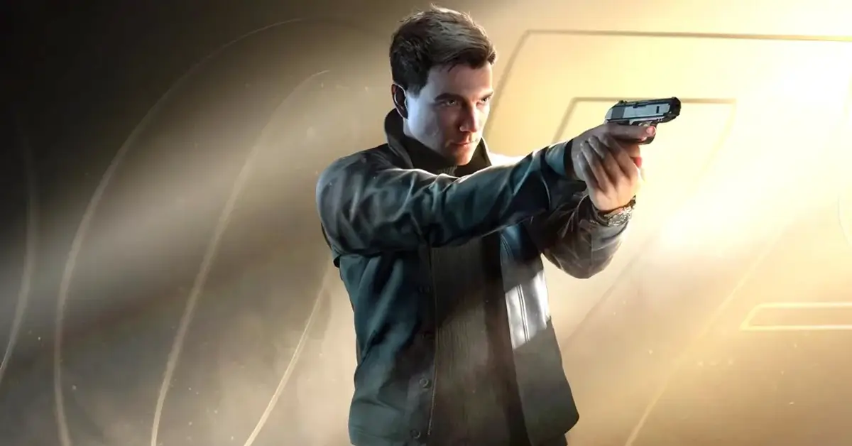 James Bond jovem empunhando uma arma em imagem promocional do jogo 007: First Light