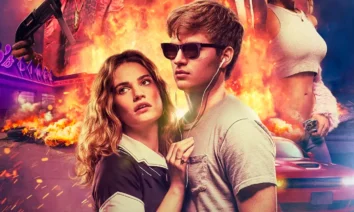 Os primeiros cartazes de “Em Ritmo de Fuga” destacam Ansel Elgort e Lily James em meio a explosões e ação intensa.