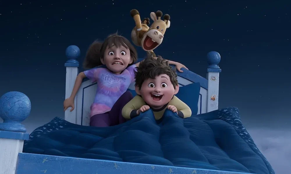 trailer de nos seus sonhos Crianças voando em uma cama mágica no filme Nos Seus Sonhos, da Netflix