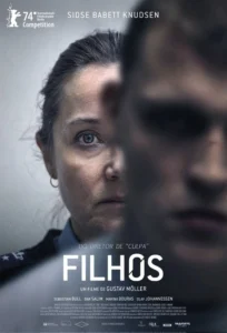 Pôster oficial do filme Filhos (2024), estrelado por Sidse Babett Knudsen, destaque entre as estreias de 31 de julho de 2025.