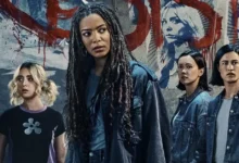 Imagem promocional da segunda temporada da série Gen V, com os protagonistas Marie, Emma, Jordan e Sam em destaque.