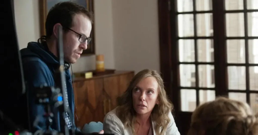 hereditario ari aster Ari Aster orientando Toni Collette nos bastidores