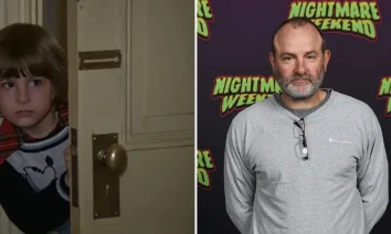 Comparação do ator Danny Lloyd criança no filme O Iluminado (1980) e atualmente adulto - antes e depois