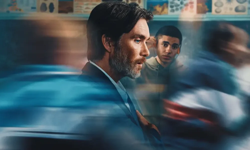 Cillian Murphy em cena do filme Steve (2025), drama da Netflix com estreia em 3 de outubro de 2025.