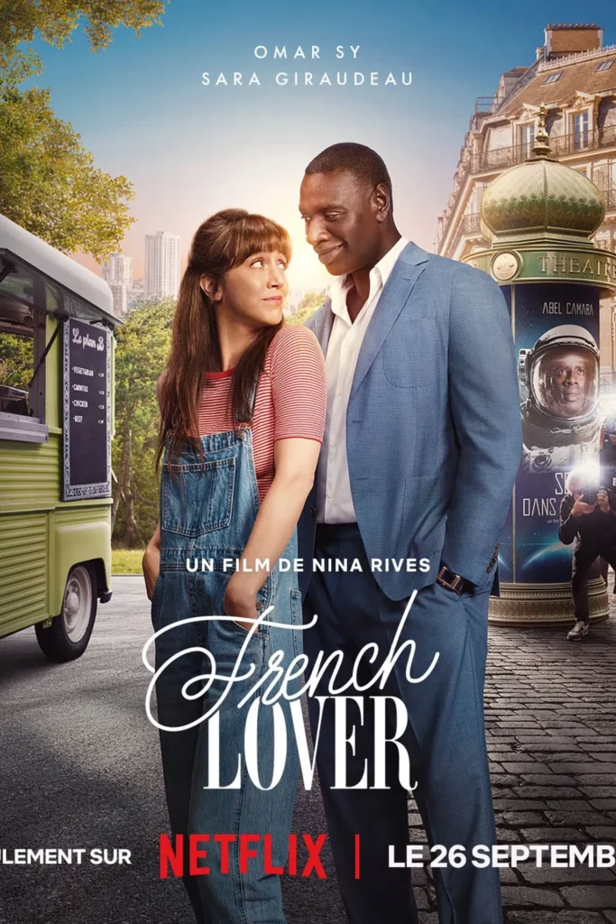 Pôster oficial de French Lover (2025), romance da Netflix estrelado por Omar Sy e Sara Giraudeau.