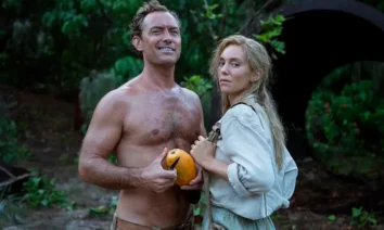 Jude Law e Vanessa Kirby em cena do filme Eden (2025), dirigido por Ron Howard