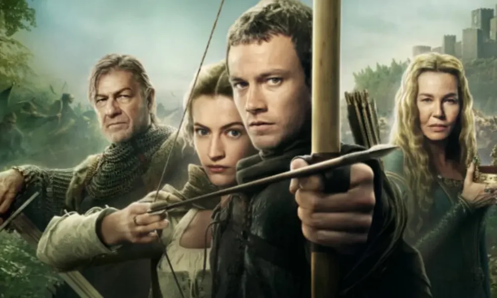 Jack Patten como Robin Hood em cena da série da MGM, com estreia em 2 de novembro de 2025.