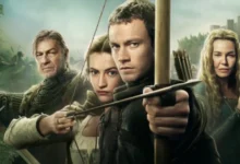 Jack Patten como Robin Hood em cena da série da MGM, com estreia em 2 de novembro de 2025.