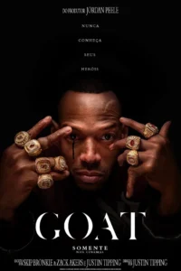 Pôster oficial do filme GOAT (2025), produzido por Jordan Peele, que estreia hoje, 02 de outubro de 2025, exclusivamente nos cinemas.