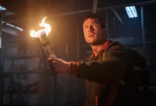 Glen Powell em cena do filme O Sobrevivente, adaptação de Stephen King — novo trailer de O Sobrevivente.