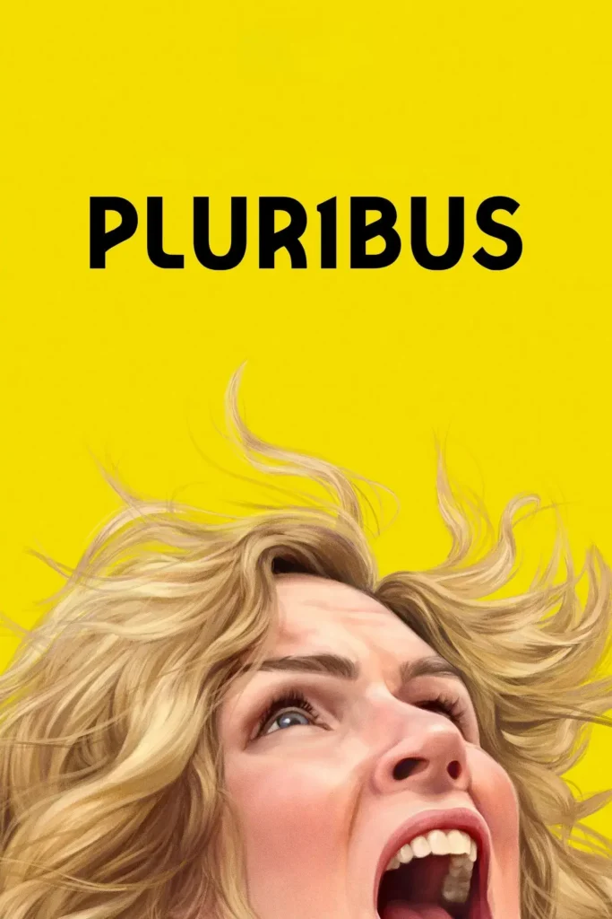 Pôster oficial de Pluribus, nova série de Vince Gilligan estrelada por Rhea Seehorn, com estreia em 7 de novembro de 2025 na Apple TV