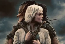 Elle Fanning em cena de Predador: Terras Selvagens (2025), novo filme da franquia de ação e ficção científica.