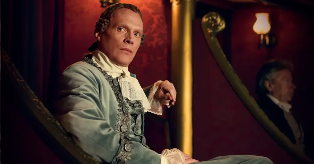 amadeus paul bettany antonio salieri Paul Bettany como Antonio Salieri na série Amadeus da Sky TV, em traje de época azul claro do século XVIII